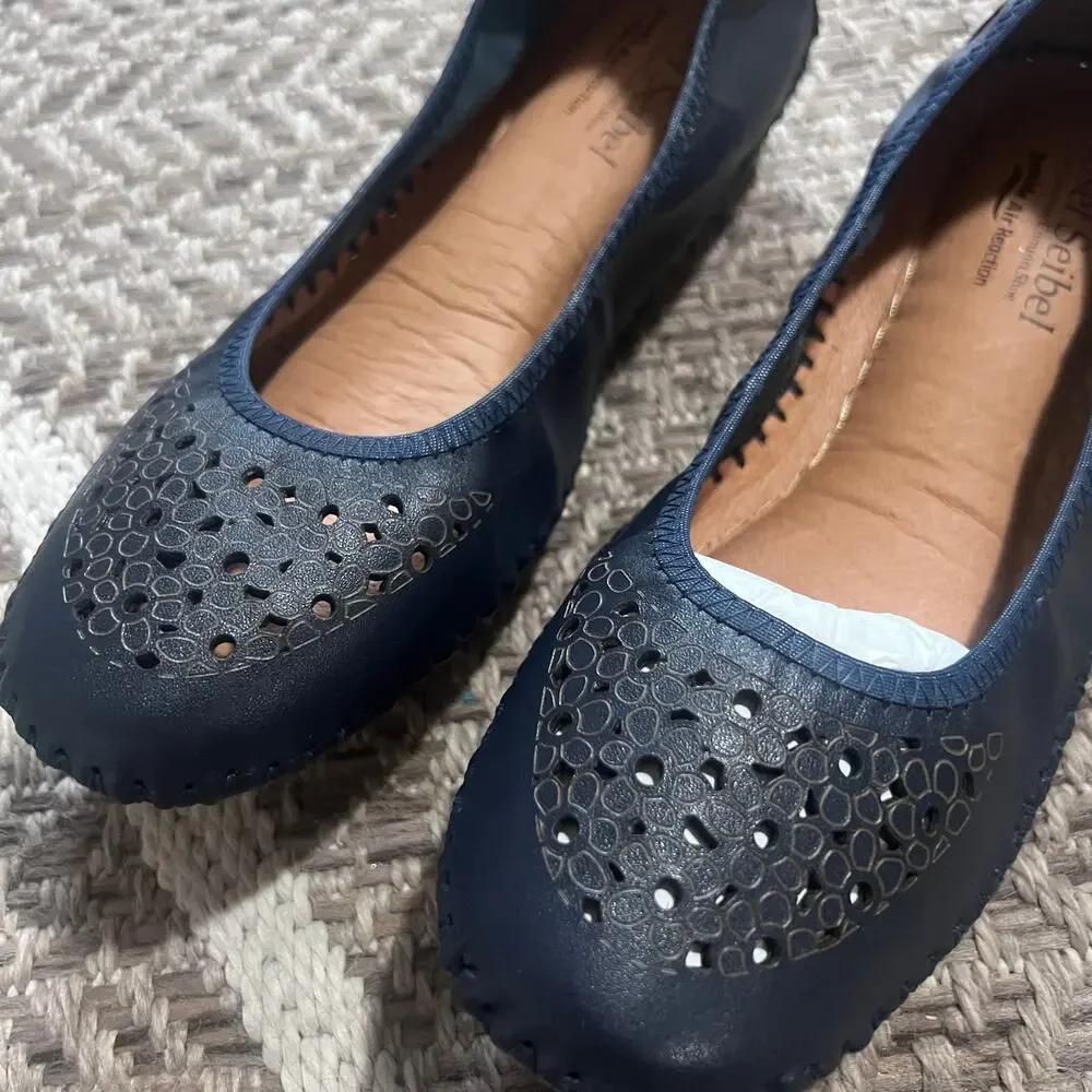 Josef Seibel Pippa Laser Cut Flat Sz 37/6-6.5